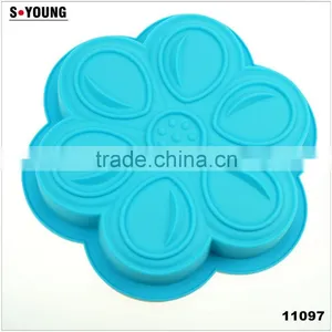 11197 Fashion Flower Shape Silicon Cake Mould thumbnail-1