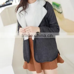 Wholesale Fashion Maternity Clothes Berry&Camel Color Waterfall Maternity Coat thumbnail-1