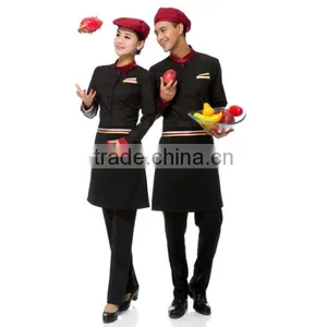 High Collar Hotel Uniform Restaurant Uniforms for Waiter/waitress thumbnail-2