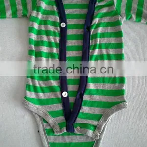 New Arrival Cute Design 100 Cotton Fabric Striped Baby Romper Baby Clothes thumbnail-2