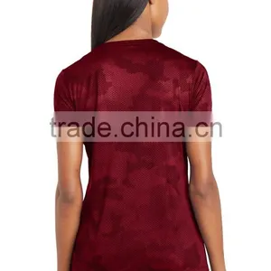 Drifit Camo t Shirt, Polyester V-Neck Short Sleeve t Shirt thumbnail-2
