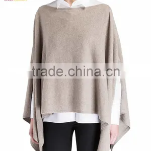 Solid Color Women Cashmere Poncho Cape Clothing thumbnail-1