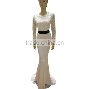 Ladies Long Sleeve Maxi Dresses Western Evening Party Wear Fish Tail Cut Dress thumbnail-3
