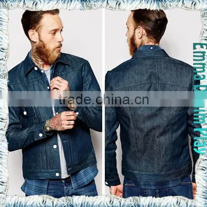 Mens New Design 2016 Spring Indigo Waxed Jean Chic Jackets Coats thumbnail-1