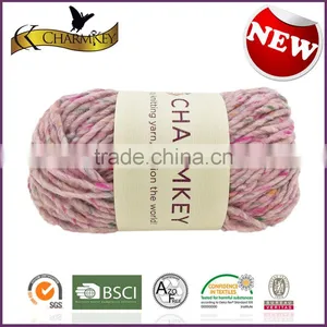 Charmkey New Fashion Hand Knitting Yarn Polyester Acrylic Blend Yarn Melange Dot Roving Yarn thumbnail-2