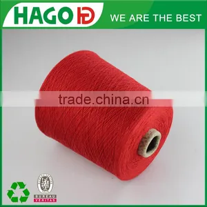 Red Colour oe Recycled Blended Low Twist Glove Yarn Cotton Spinning Mill Yarn ne 6s/1 thumbnail-1