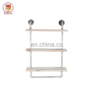 Modren Design Organizer Storage Display DIY Decorative Saving Space Wooden Wall Shelf thumbnail-1