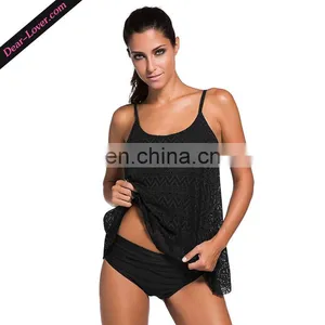 Women Spaghetti Straps Bathing Suits Tankini Sets thumbnail-1