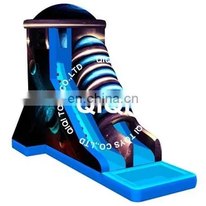 Time Travel Theme Free Fall Inflatable Slide With Water Pool thumbnail-1