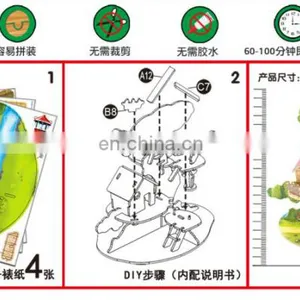 DIY Wood House DIY Toy Children Making Wood Material House Have ASTM EN71 EN62115 Test Paper thumbnail-5