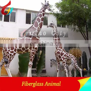 Artificial Fiberglass Outdoor Playground Giraffe Statue thumbnail-1
