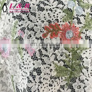 Polyester Embroidery Knit Tull Mesh Fabric thumbnail-3