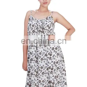 Printed Cotton Beach Dress thumbnail-1