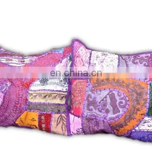 Sequins Patches Cushion Cover, Khambria Cushion Cover, Cotton Cushion Cover thumbnail-4