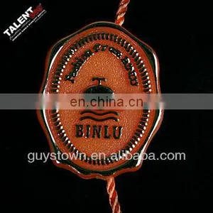 Custom Garment Brand Name Logo String Lock Seal Tag thumbnail-3