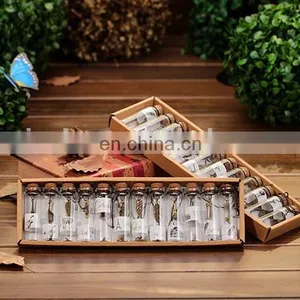 Antique Metal Pendant Charms Wishing Bottle Cork Creative Mini Glass Bottle With Charms thumbnail-3