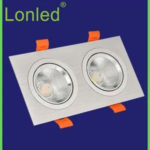 Recessed Square LED Spotlight Aluminum Case 2*5W Black High Power thumbnail-1