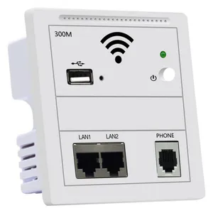 300M in Wall AP for Smart Hotel Embedded Access Point Wi-Fi Wireless POE Supported Wireless Router Repeater With Two Lan RJ45 RJ11 thumbnail-5