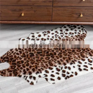 Center Jagura Leopard Custom Bedroom Fluffy Area Fur Floor Rugs Carpets In Bulk thumbnail-3