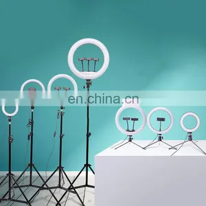 Dimmable 18'' LED Selfie Ring Light Photography Lighting 2.1M Tripod Stand Video Live LED Selfie Ring Lamp With Tripod thumbnail-5