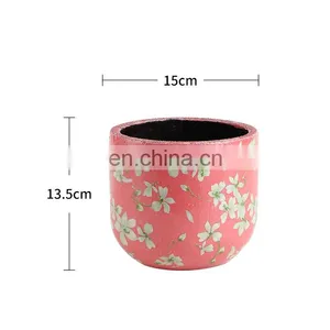 High Quality Antique Artistic Design Indoor Outdoor Plant Pots Pink Ceramic Flower Planters for Wedding Decor thumbnail-5