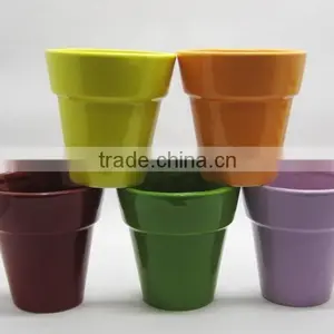 Small Color Glazed Flower Pot for Home Decoration thumbnail-1