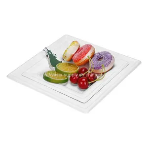 Compostable Biodegradable Sugarcane Recycled Bagasse 20*20cm Square Plates for a Garden Party Stable and do Not Sag thumbnail-4