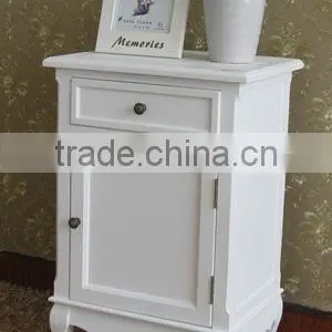 Simple European Style Classic White Good nc Paint Mdf Small Home Furniture Manufacturer Bedside /side/storage Cabinet Dresser thumbnail-1