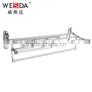 Wesda 90 Degree Rotation Hotel Bathroom Tmetal Towel Shelf Wall Hook 133 thumbnail-1