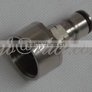 Stainless Carbonation Cap, Ball Lock Type, Fit on Soft Drink PET Bottles, With Dip Tube, Homebrew Kegging, New thumbnail-1