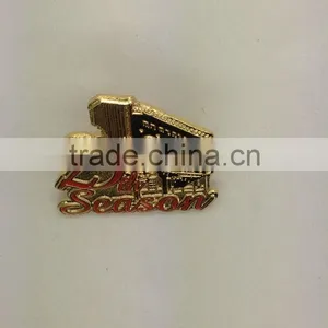 Gold Structure Die Struck /animal Lapel Pins /Custom Die Struck Soft Enamel Badge Pin thumbnail-1