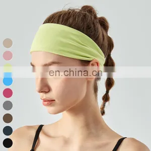 Sweat-absorbing Breathable Running Fitness Hairbands Custom Logo Sweatband High Elastic Yoga Hair Band Sports Headband thumbnail-5