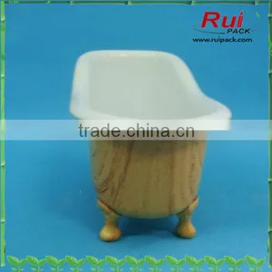 PP Material Special Craft Bathtub Container,plastic Wooden Effect Cosmetic Products Container thumbnail-1