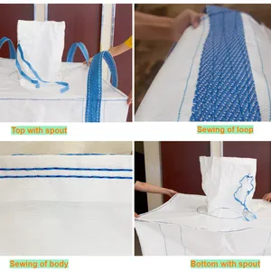 Conductive Bulk Big Bags Antistatic1000kg Type C Conductive Big Bag Super Sacks With PE Liner thumbnail-2