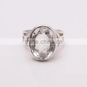WHITE TOPPAZ RING ,925 Sterling Silver Jewelry Wholesale,WHOLESALE SILVER JEWELRY,SILVER EXPORTER,SILVER JEWELRY FROM INDIA thumbnail-1