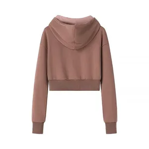 American-style Retro Design-inspired Millennium Trend Pure Color Slim-fit Short-sleeved Hooded Sweatshirt thumbnail-2