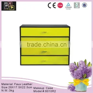China Supplier Household Faux Leather Makeup Cabinet Case thumbnail-4