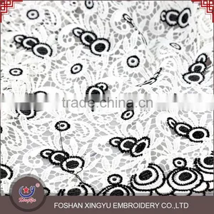 Guangzhou Factory Supply Custom Embroidered Elastic Cutwork Lace Embroidery Designs Net Dress Materials thumbnail-2