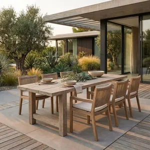 Elsa Outdoor Dining Table - Solid Teak thumbnail-1