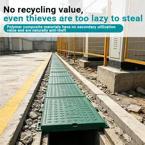 EN124 Standard Heavy Duty FRP Manhole Cover Load Bearing Fiberglass Road Cover thumbnail-1