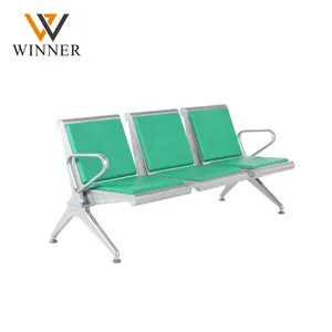 Modern Waiting Area Furniture Airport PU Leather 3-5 Seat Gang Seating Chair Bench for Hospital and Clinic thumbnail-1