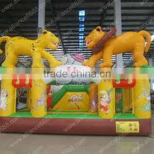 Factory Make Bouncy Castle Safari Bounce 5x3m thumbnail-1