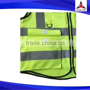 Reflective Vest With Pockets High Visibility Safety Vest Road Safety Vest thumbnail-6
