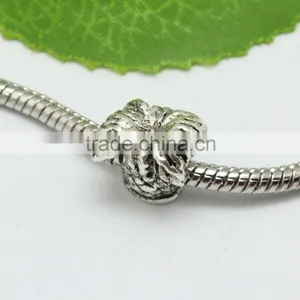 Wholesale Pdora New Style Anti-silver Coconut Tree Shape Zinc Alloy Round Hole Slide Beads thumbnail-1