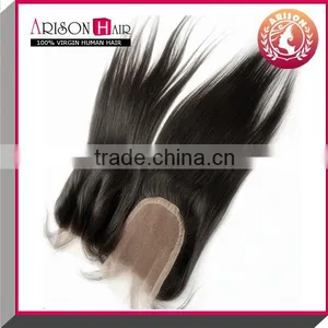 2015 Popular Goods Virgin Brazilian Hair Top Lace Closure 5x5" With 3 Way Part Closure thumbnail-1