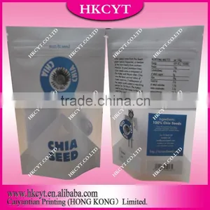 Reclosable Chia Seeds Stand Up Zipper Bag / Reclosable Stand Up Food Bag thumbnail-1