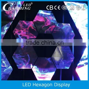 2016 New Arrival!!!portable Hexagon Shape Digital hd Led Display Light for Indoor Wall Decoration thumbnail-1