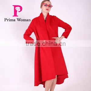 2016 New Design Spring Women Length Slim Fit Wool Coat With Belt thumbnail-5