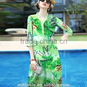 Print Chiffon Silk Fabric thumbnail-1