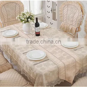 Embossed Cheap Tablecloth Square Lace Tablecloth Polyester Lace Tablecloth thumbnail-2